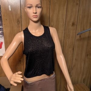 Zobha Black Leopard Pattern Tank